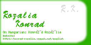 rozalia konrad business card